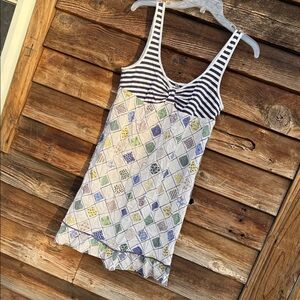 Eloise 100% cotton Striped and Patterned Sleeveless Dress